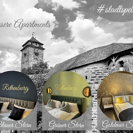 公寓 Moderne Suite Goldener Stern In Der Altstadt Mit Wifi 罗滕堡